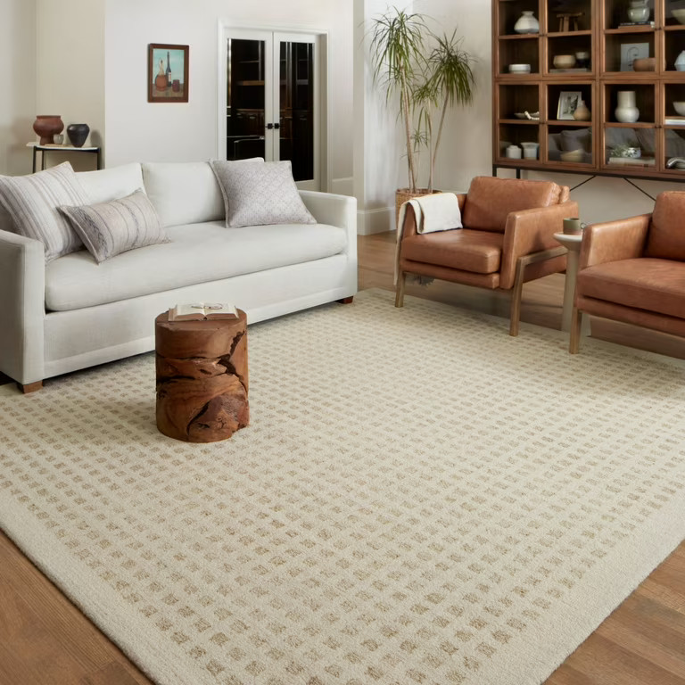 Chris Loves Julia x Loloi Polly Checkered Ivory/Natural Area Rug - Walmart.com | Walmart (US)
