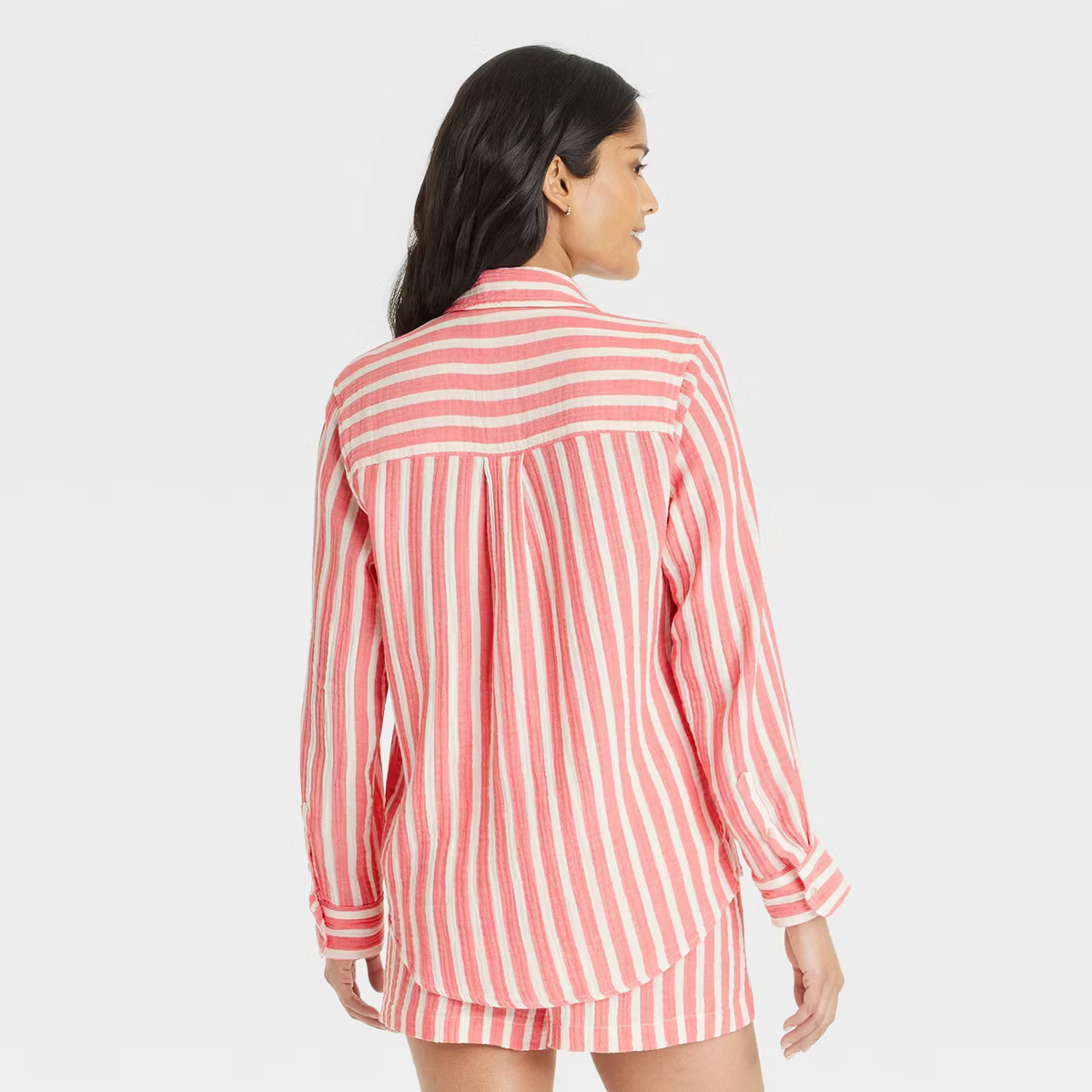 Women's Gauze Long Sleeve Collared Button-Down Shirt - Universal Thread™ | Target