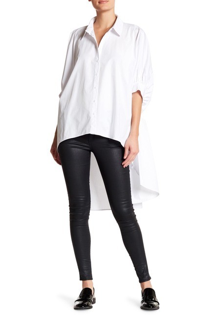 TOVPinned Sleeves Hi-Lo Blouse | Nordstrom Rack