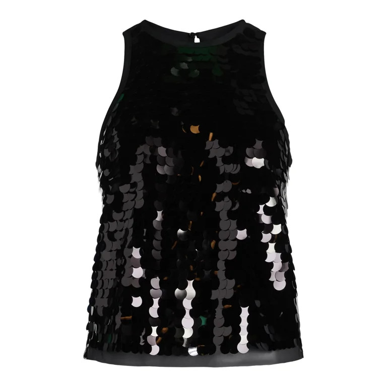 Scoop Women’s & Women's Plus Paillette Sequin Tank Top, Sizes XS-4X | Walmart (US)