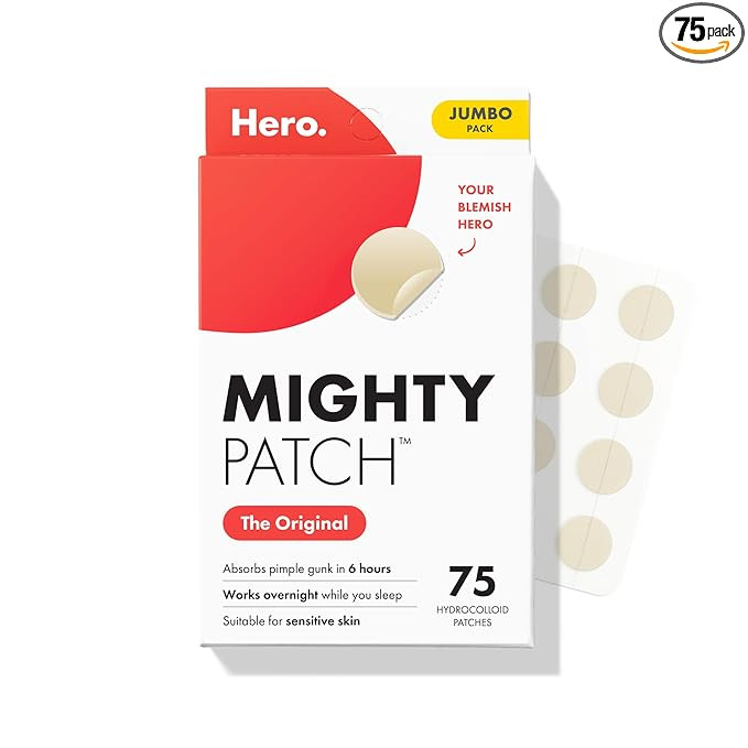 Mighty Patch Original Patch from Hero Cosmetics - #1 Hydrocolloid Acne Pimple Patches for Face, S... | Amazon (US)