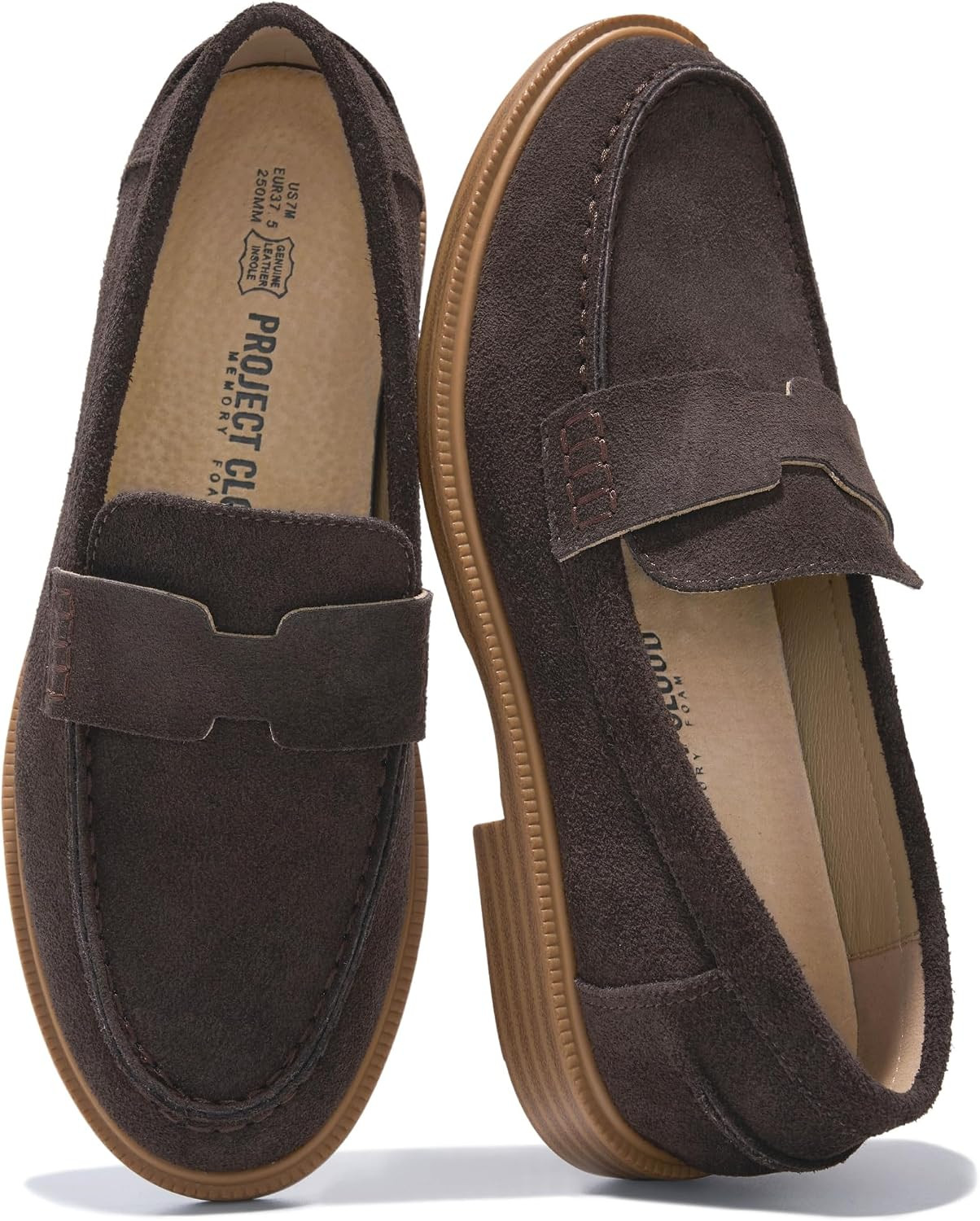 Project Cloud 100% Genuine Leather Loafers for Women - Slip On Womens Shoes | Amazon (US)