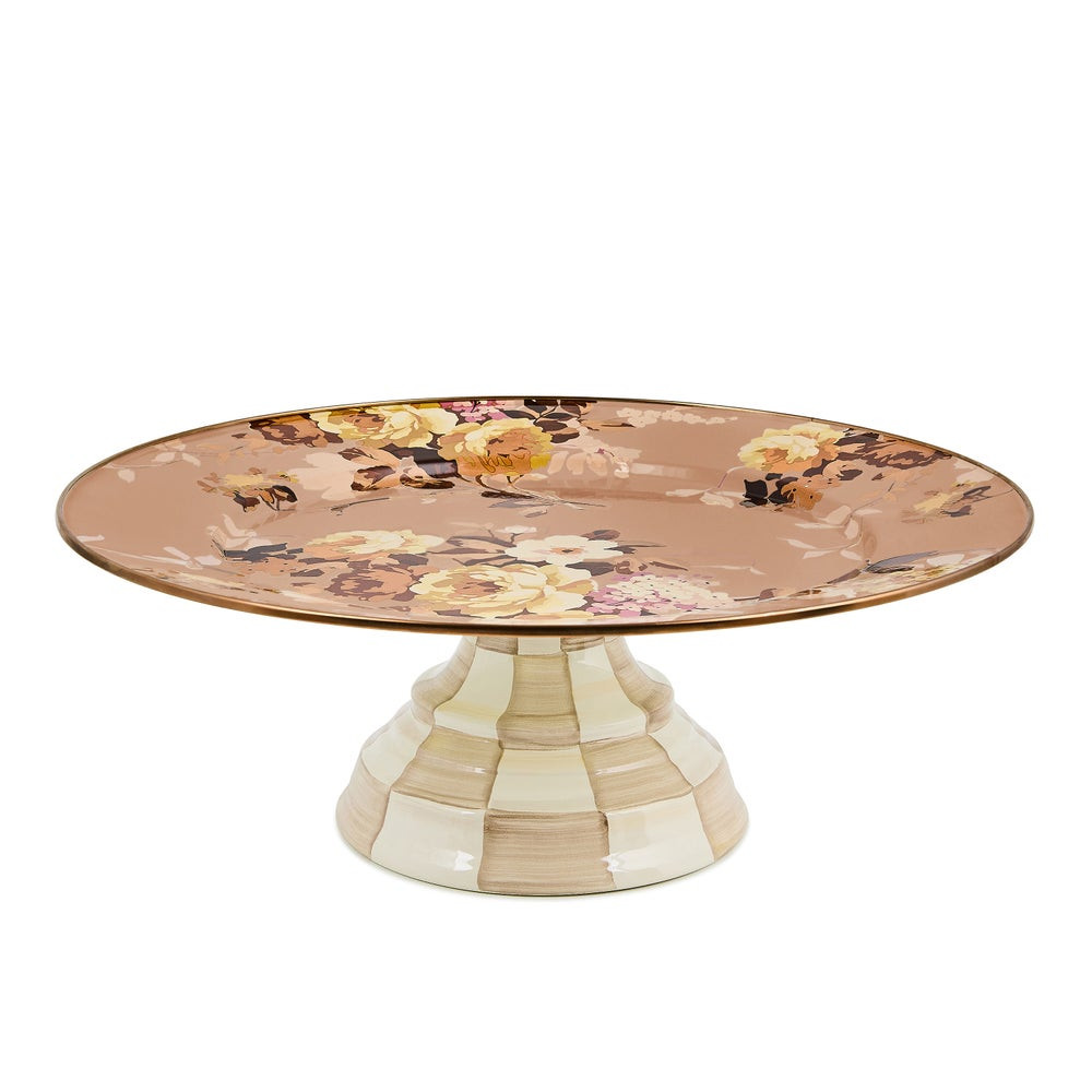 Wild Rose Mauve Large Pedestal Platter | MacKenzie-Childs