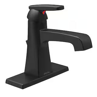 Ashlyn Single Hole Single-Handle Bathroom Faucet in Matte Black | The Home Depot