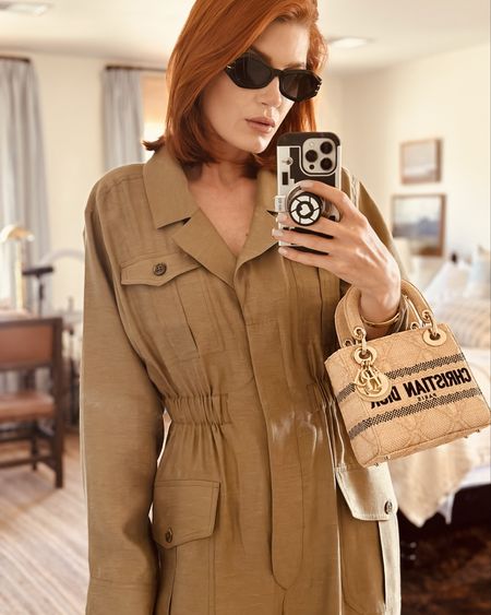 This onesie sat in my closet too long before I showed you and now it’s sold out ☹️ but I tagged it for you here so you could see it - and also some other jumpsuits I love.
Keep accessories simple.
This was how I wore it to dinner at a friends house. 

#LTKparties #LTKU #LTKworkwear