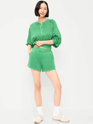 Extra High-Waisted Sweat Shorts -- 5-inch inseam | Old Navy (US)