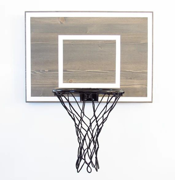 Gray Wood Basketball Hoop. Handmade Weathered Gray Basketball - Etsy | Etsy (US)