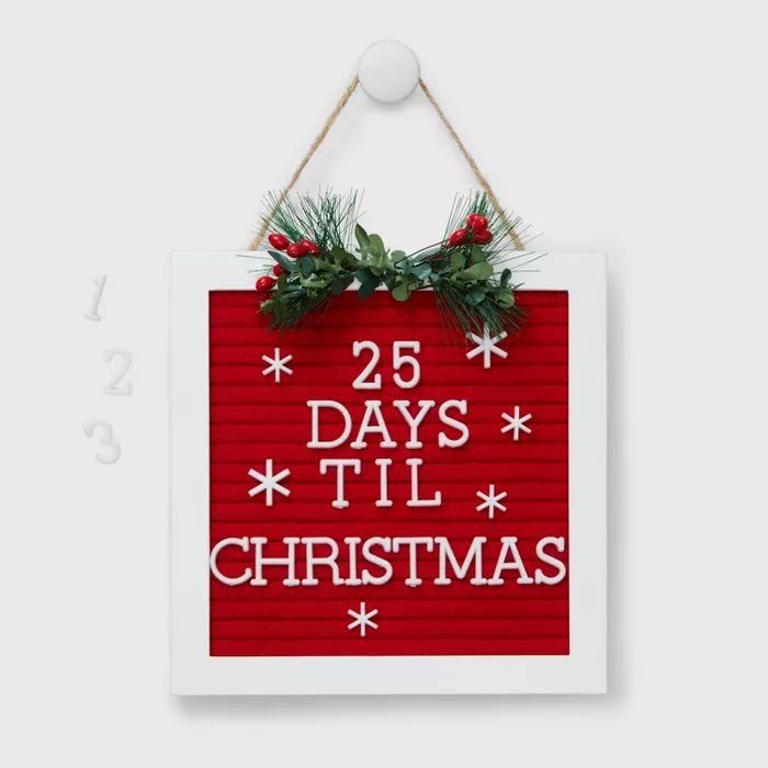 Letter Board Christmas Countdown Sign Red and White - Wondershop™ | Target