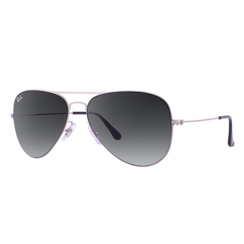 Ray-Ban Aviator Flat Metal Silver Sunglasses, Gray Lenses - Rb3513 | Ray-Ban (US)