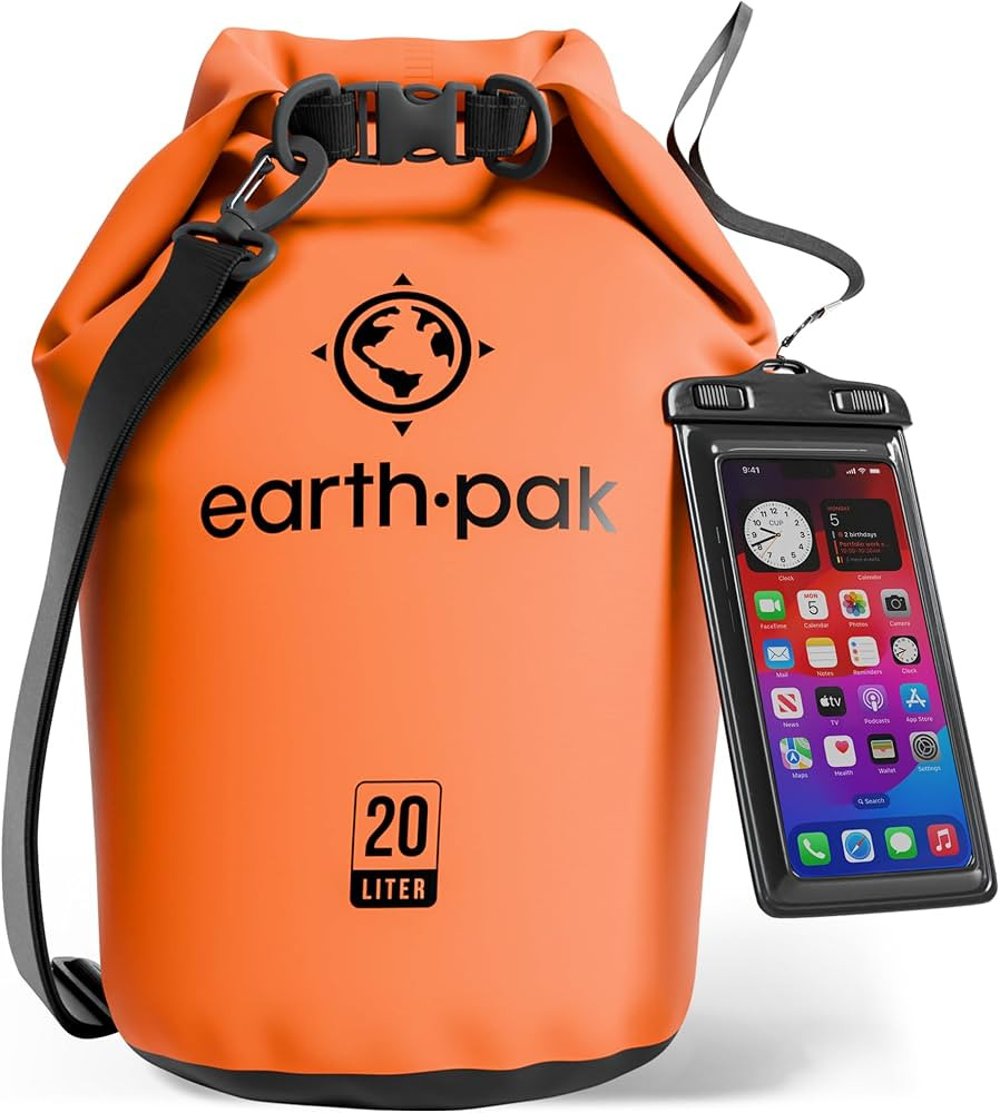 Earth Pak Waterproof Dry Bag - Roll Top Waterproof Backpack Sack Keeps Gear Dry for Kayak with Wa... | Amazon (US)