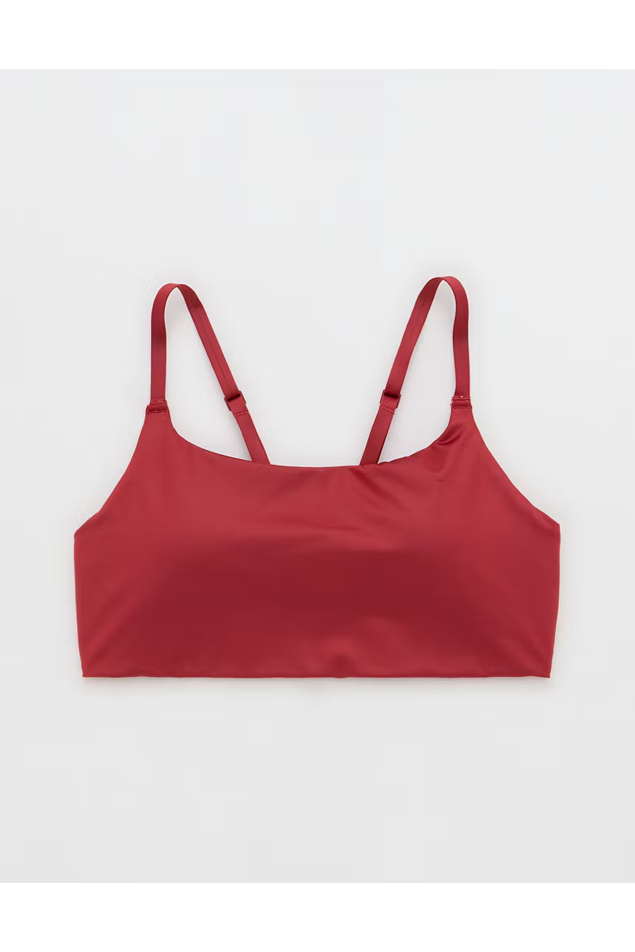 OFFLINE By Aerie Goals Gloss Strappy Sports Bra Women's Summer Burgundy XS | Aerie