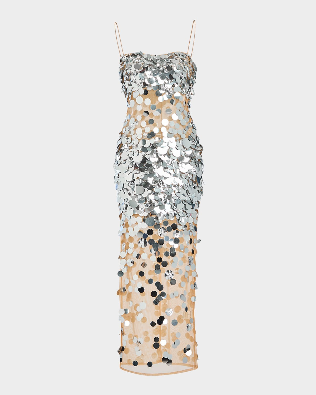 Mischa Sequin-Embellished Sleeveless Midi Dress | Neiman Marcus
