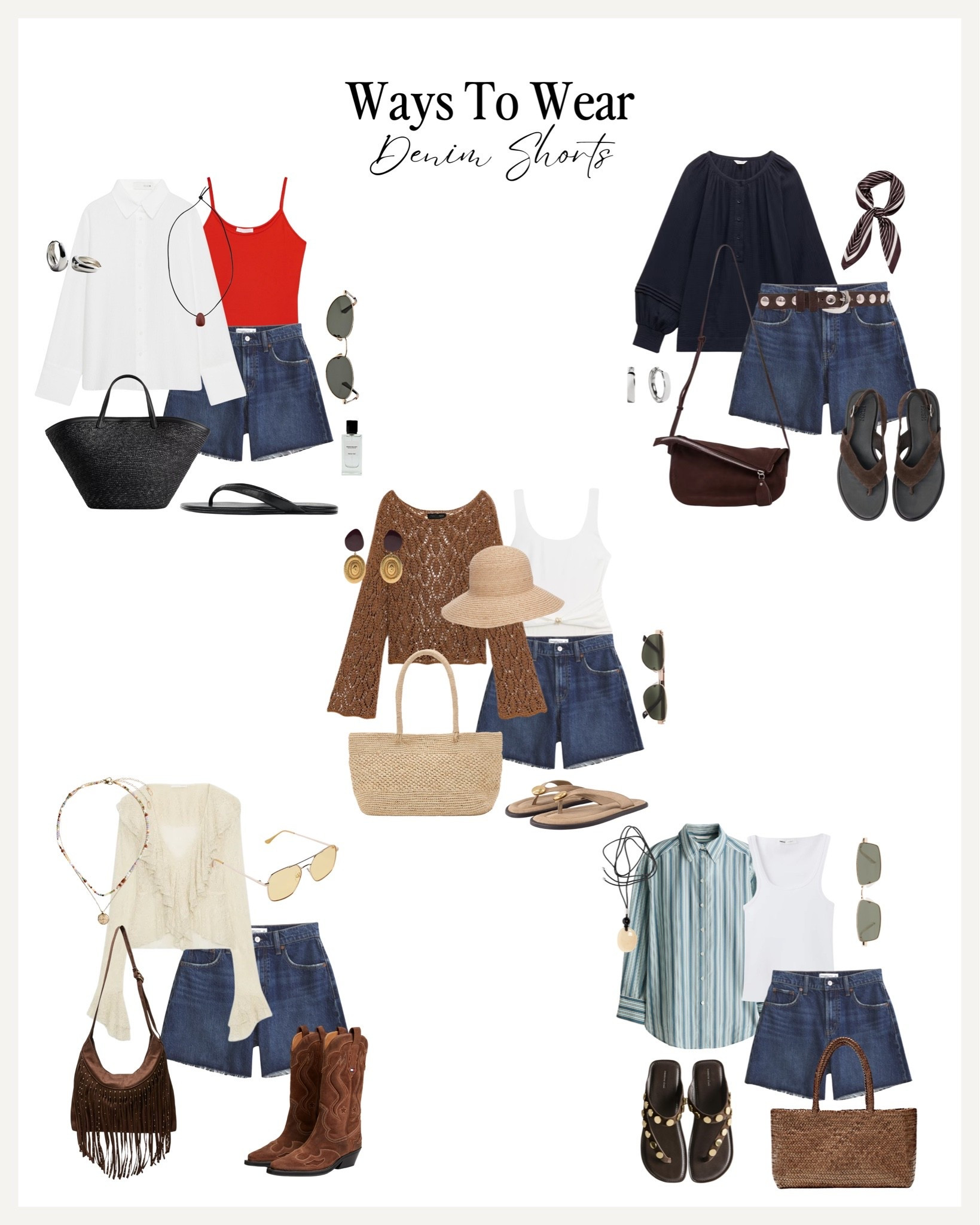 Ways to wear denim shorts for summer ☀️

#LTKsummer