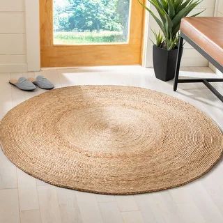 SAFAVIEH Handmade Natural Fiber Blathnaid Casual Jute Rug - 6' x 6' Round - Natural | Bed Bath & Beyond