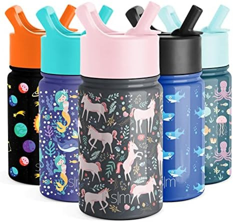 Simple Modern Kids Water Bottle with Straw Lid | Insulated Stainless Steel Reusable Tumbler for T... | Amazon (US)