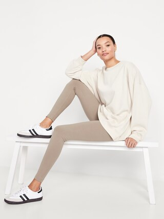 High-Waisted Jersey Fashion Layering Leggings | Old Navy (US)