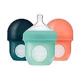 Boon, NURSH Reusable Silicone Pouch Bottle, Air-Free Feeding, 4 Ounce with Stage 1 Slow Flow Nipp... | Amazon (US)