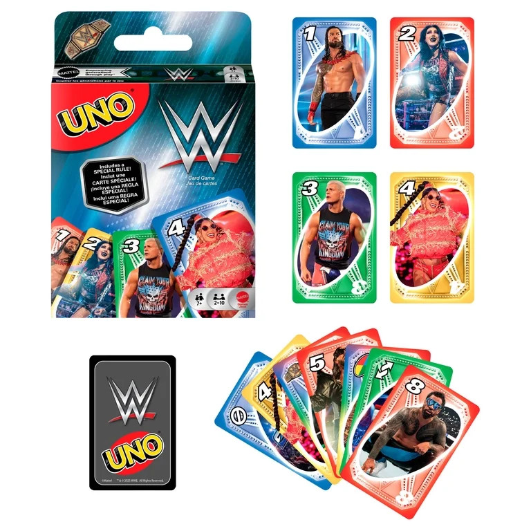 UNO WWE Card Game for Kid, Adult & Family Nights, Collectible Deck Featuring Fan-Favorite Superst... | Walmart (US)