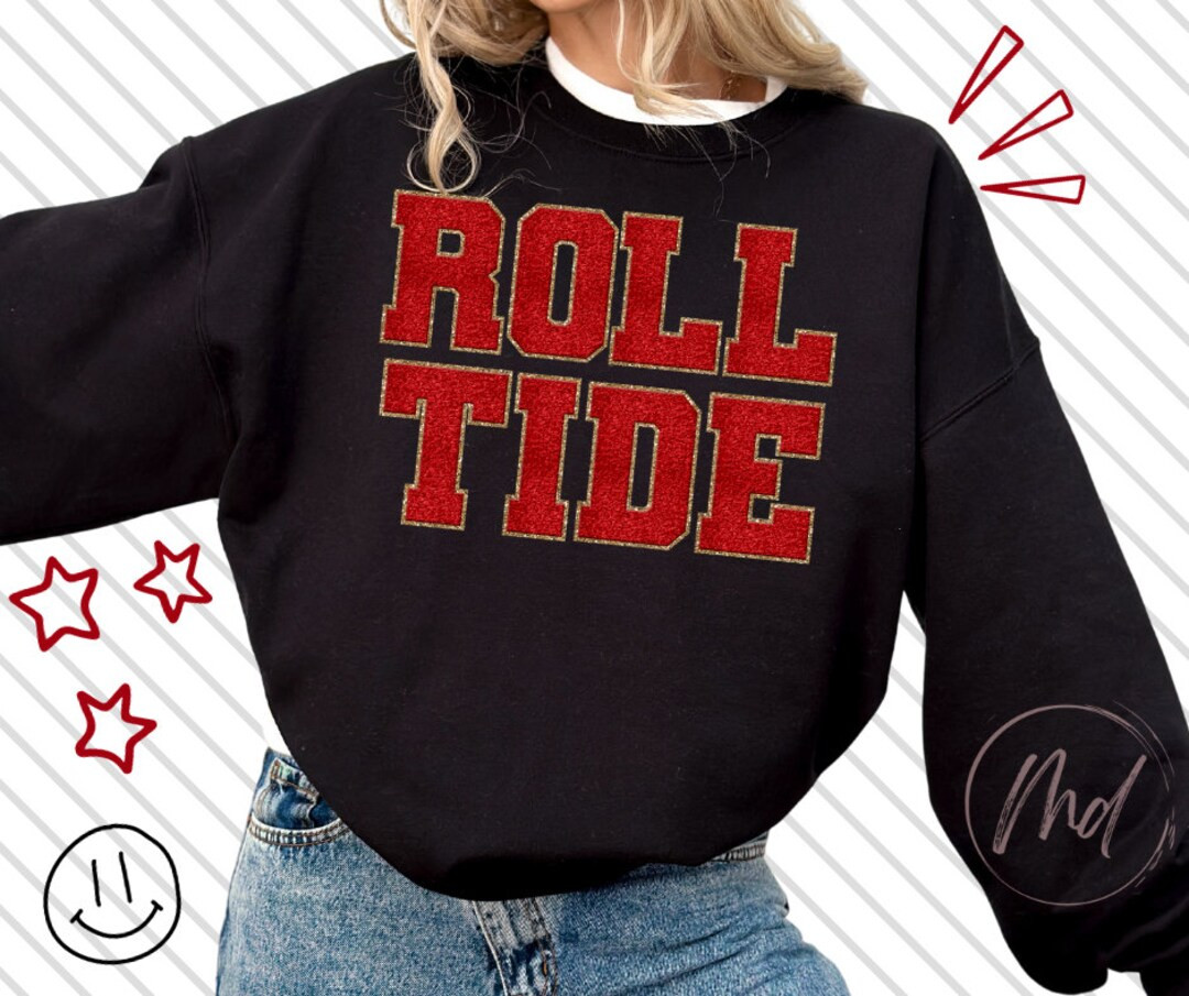 ROLL TIDE Faux Chenille // Alabama Crimson Tide Alabama - Etsy | Etsy (US)