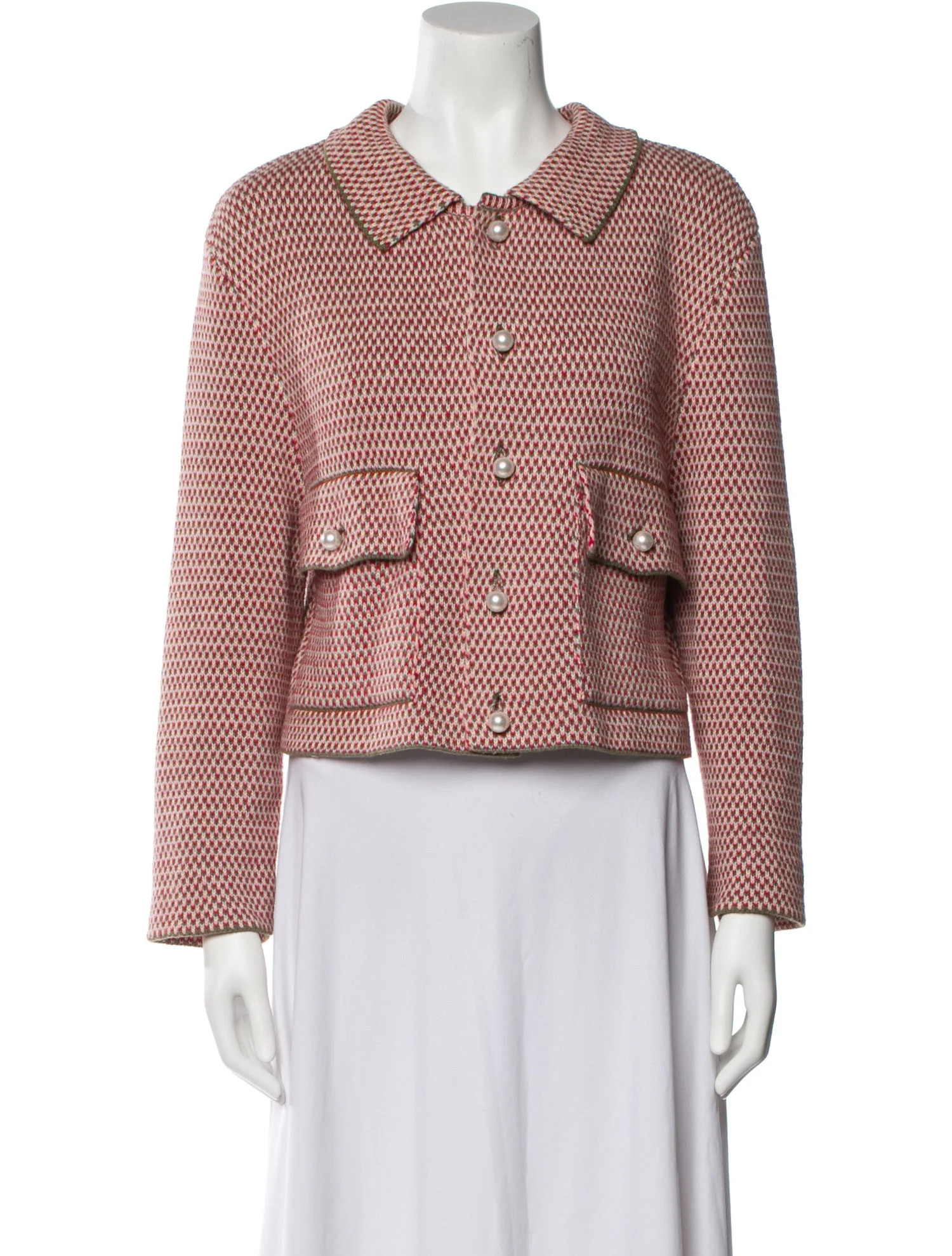 Tweed Pattern Blazer | The RealReal