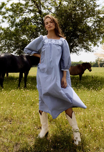 Marta Azul Gingham | Mi Golondrina