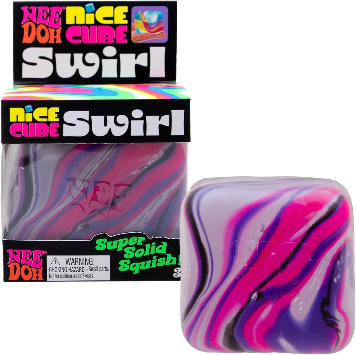 Schylling NeeDoh Nice Cube Swirl - Sensory Toy with a Super Solid Squish - Unique, Swirling Color... | Walmart (US)