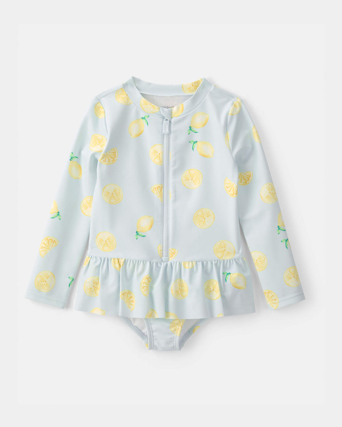 Toddler Girl 1-Piece Lemon Rashguard Swimsuit - Blue | Carter's Inc