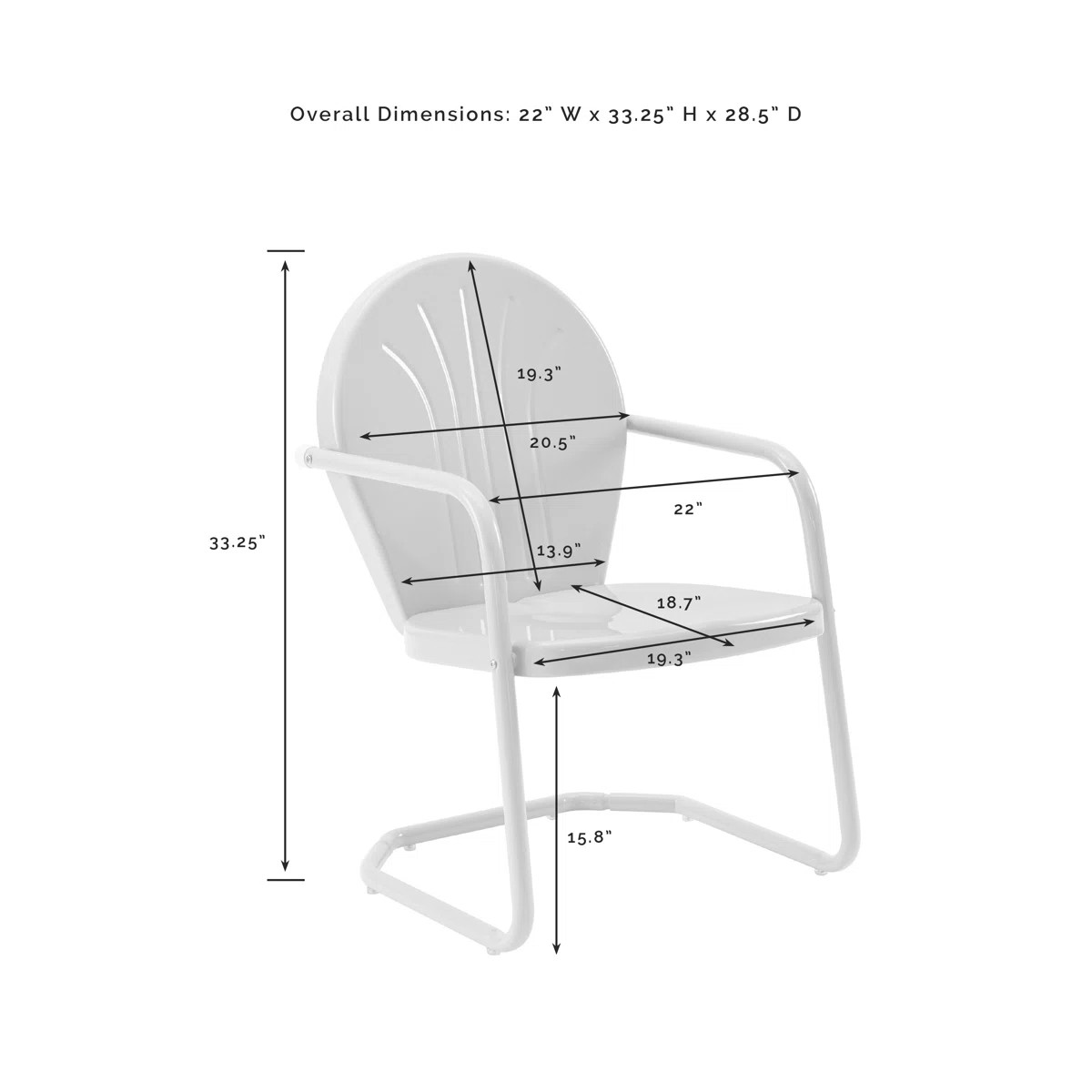 Burley Metal 2 - Person Seating Group | Wayfair North America