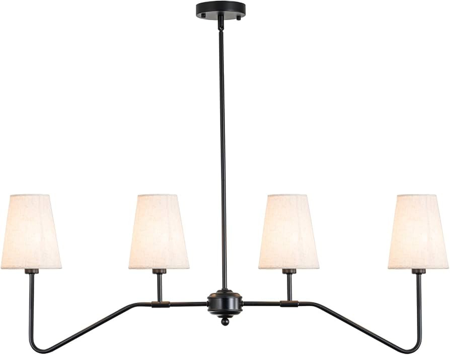 4-Light Kitchen Island Lighting, Modern Linear Chandeliers for Dining Room Light Fixture Over Tab... | Amazon (CA)