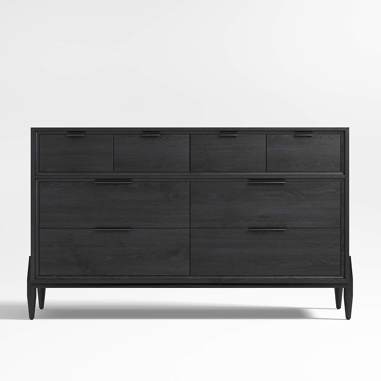 Bodie 54" Ebonized Black Wood Wide 8-Drawer Kids Dresser + Reviews | Crate & Kids | Crate & Barrel