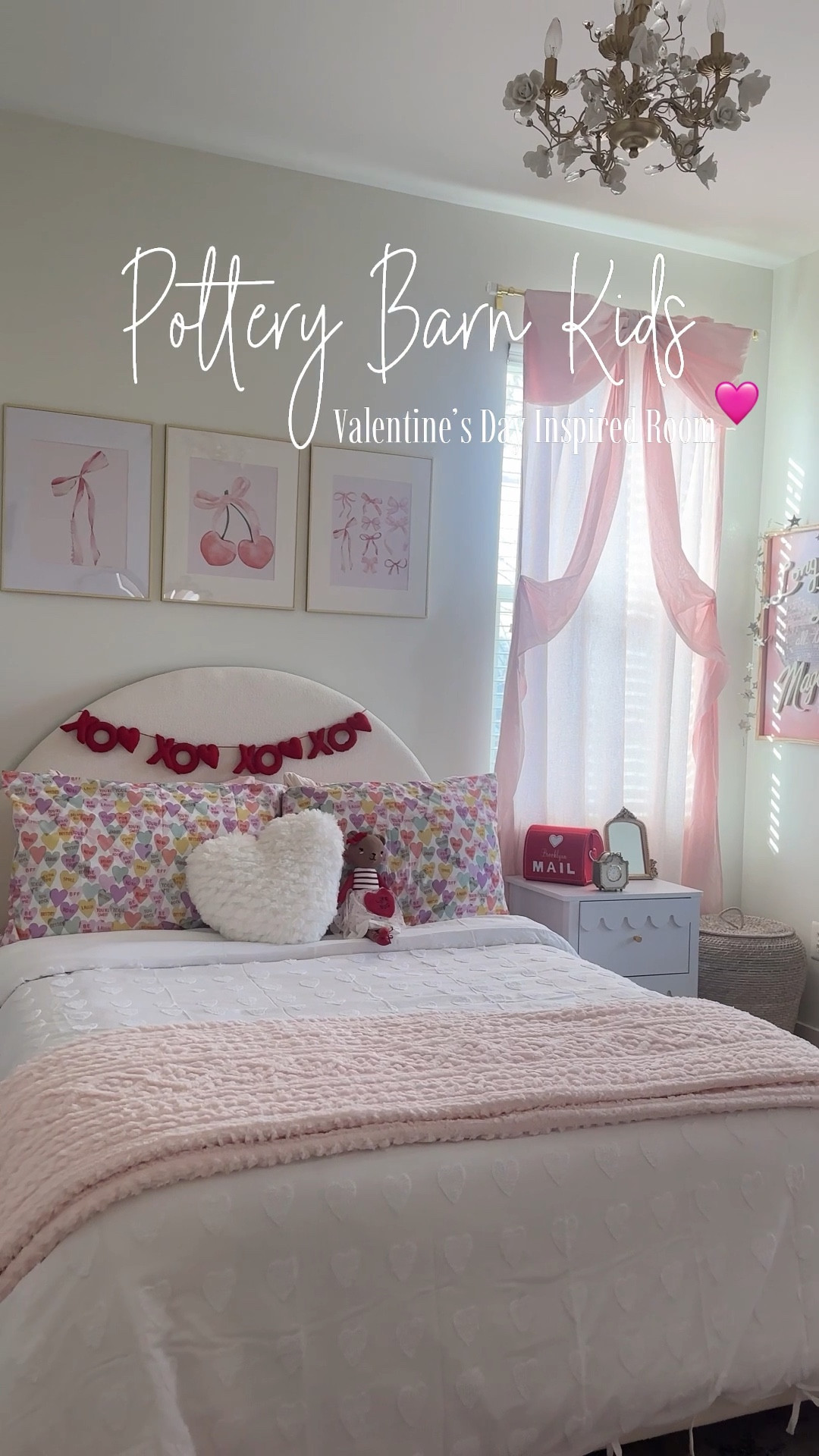Valentine’s Day magic for my sweet girl! ✨🎀 Obsessed with all the dreamy touches from @potterybarnkids—every little detail is pure LOVE! Linked as much as I could from her room!  #potterybarnkids #valentinesday #vday 

#LTKWatchNow #LTKKids #LTKSeasonal