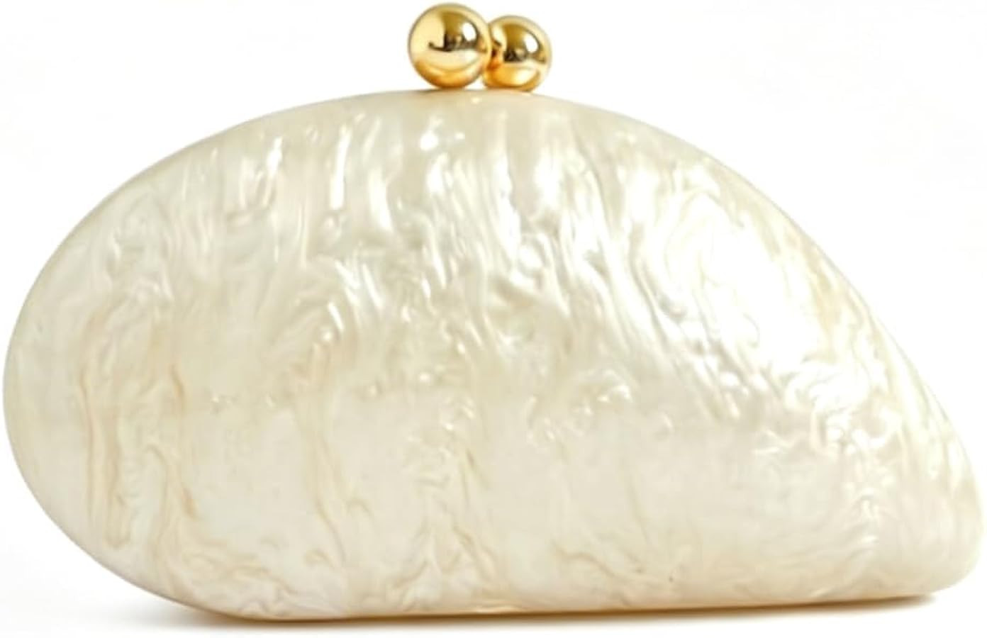 Acrylic Shell Shaped Bag Luxury Marble Clutch Evening Purses for Women Glitter Handbag for Weddin... | Amazon (US)
