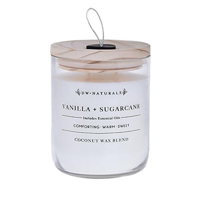 DW HOME NATURALS Vanilla & Sugarcane Scented Large 2 Wick Candle | Amazon (US)