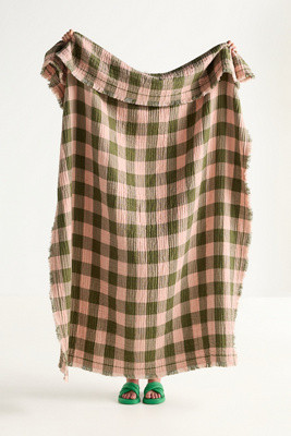 Ana Cotton Gauze Woven Throw Blanket | Anthropologie (US)