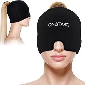 ONLYCARE Migraine Relief Cap, Upgraded Full Coverage Odorless Migraine Ice Head Wrap, Headache Re... | Amazon (US)