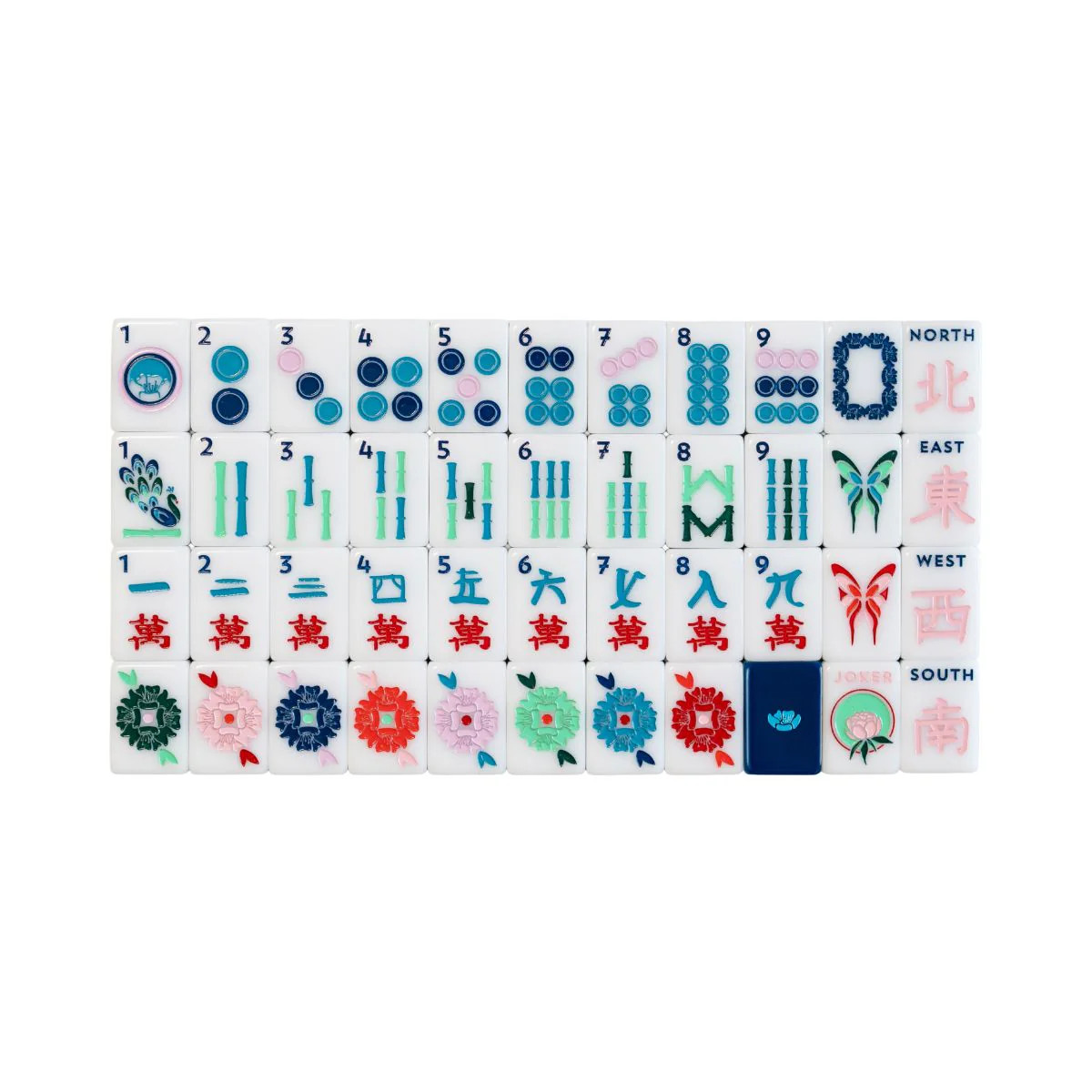 Mahjong Tile Set in Navy | House Collection, Modern & Playful | The Mahjong House