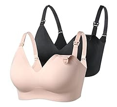 Momcozy Nursing Bras for Breastfeeding, YN21 Seamless Ultra Comfort Maternity Bra, Natural Shape, Pr | Amazon (US)