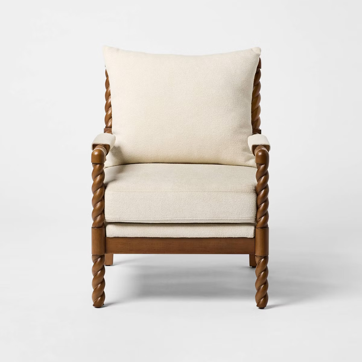 Upholstered Accent Chair with Braided Arms and Legs Natural - Threshold™ designed with Studio M... | Target