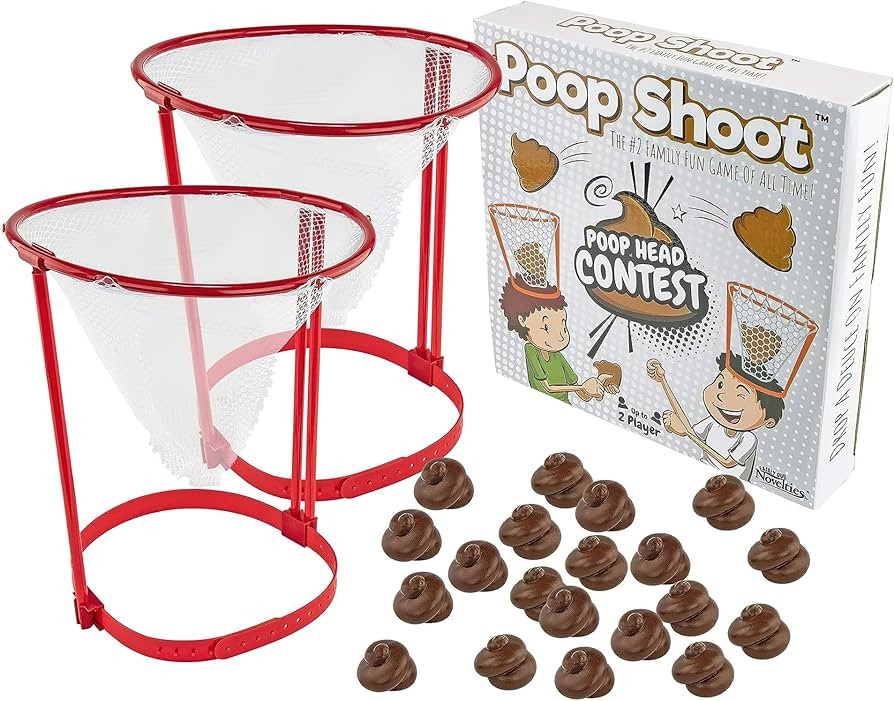 Fairly Odd Novelties Poop Shoot Head Hoop Contest - Hilarious Poop Emoji Themed Game - Ultimate W... | Amazon (US)