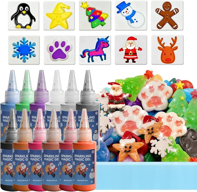 Christmas Magic Water Elf Toy Kit–Make Your Own Santa, Snowman, Reindeer Squishies Toys - 10 Xm... | Amazon (US)