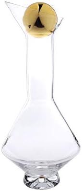 Glass Diamond Shaped Wine Decanter with Gold Lid, Fills 41 oz. | Amazon (US)