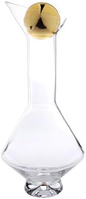 Glass Diamond Shaped Wine Decanter with Gold Lid, Fills 41 oz. | Amazon (US)
