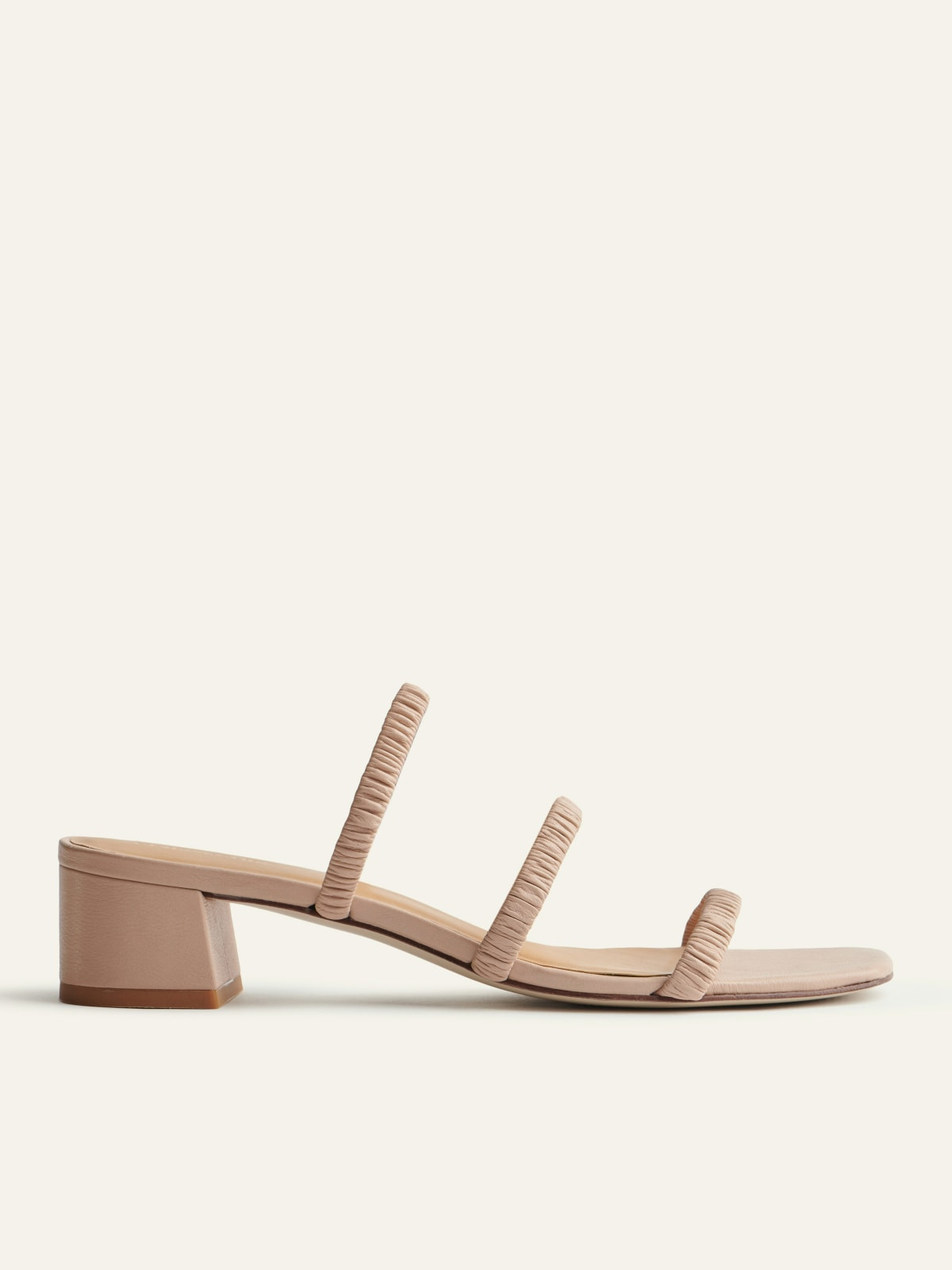 Assunta Strappy Block Heel Mule | Reformation (Global)