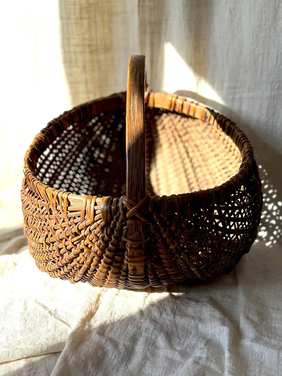 Vintage Handwoven New England Butt Basket | Etsy (US)