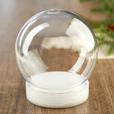 4 Clear Acrylic Snow Globe Jar | Walmart (US)