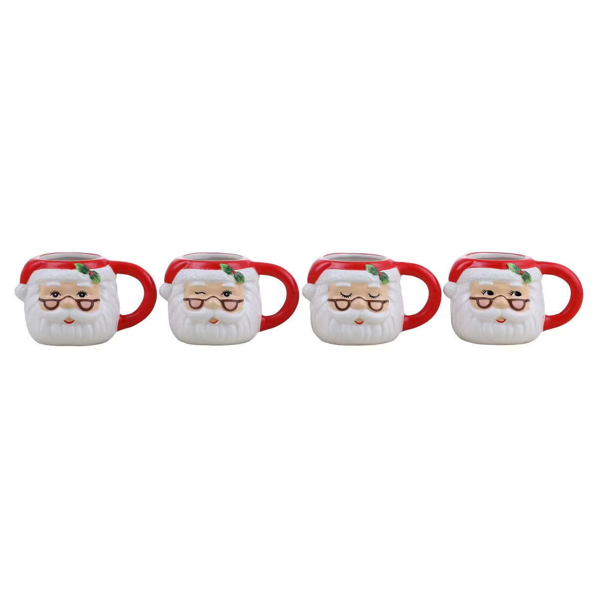 Mr. Christmas Set of 4 Espresso Mugs - Santa | Target