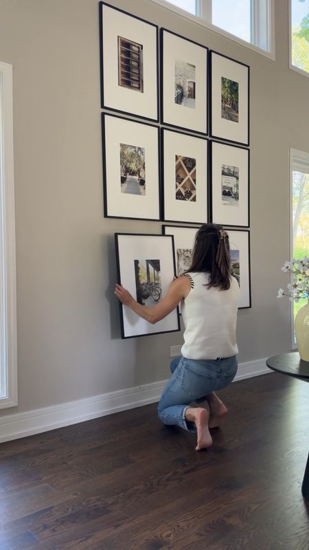 I used my 9 frame Mixtiles set to create a gorgeous gallery wall on this big blank space!! 

#LTKHome #LTKVideo #LTKStyleTip