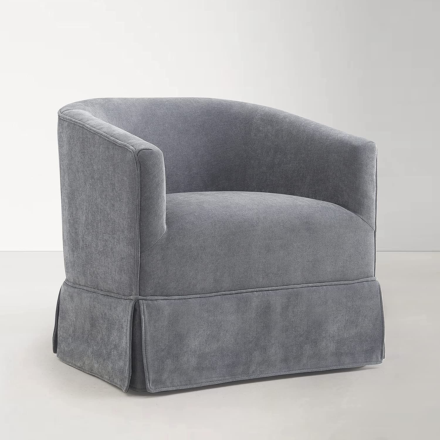 Locus Bono Swivel Barrel Chair, Upholstered Swivel Accent Chair for Living Room Bedroom, Color Gr... | Walmart (US)