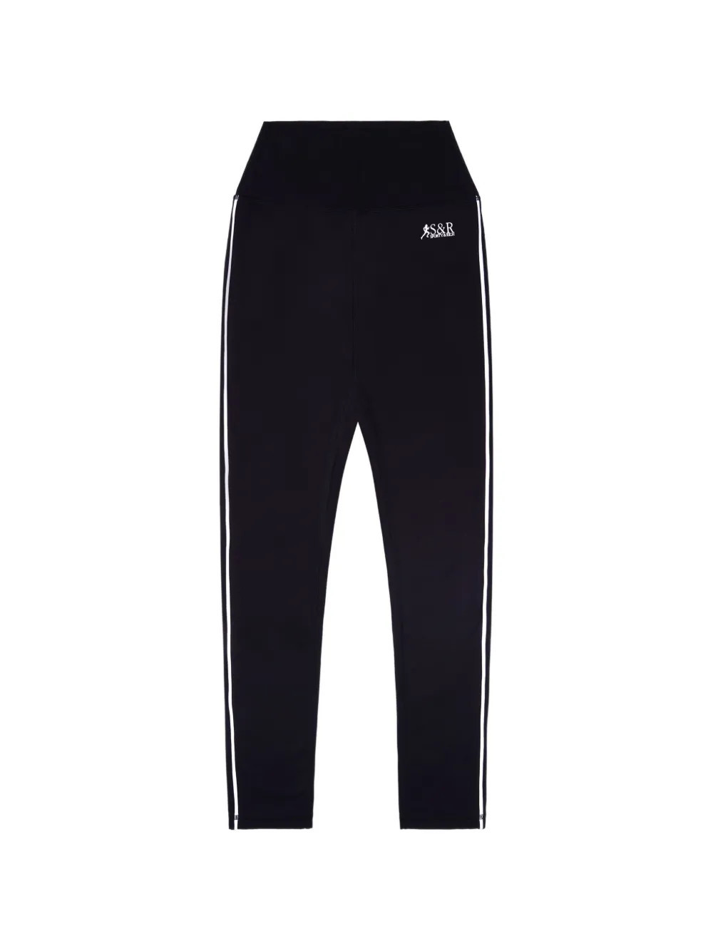 Sporty & Rich SR Runner striped leggings - Black | Farfetch Global
