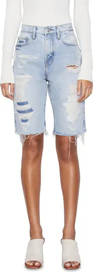 Le Vintage Raw Hem Denim Bermuda Shorts | Nordstrom